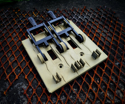 3D Printed Double Gang Frankenstein Light Switch Cover with Handles, product image 1