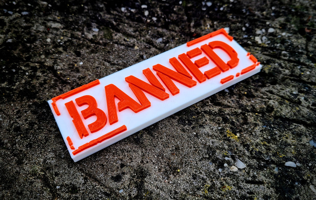 Banned Shelf Sign — image 4 of 5