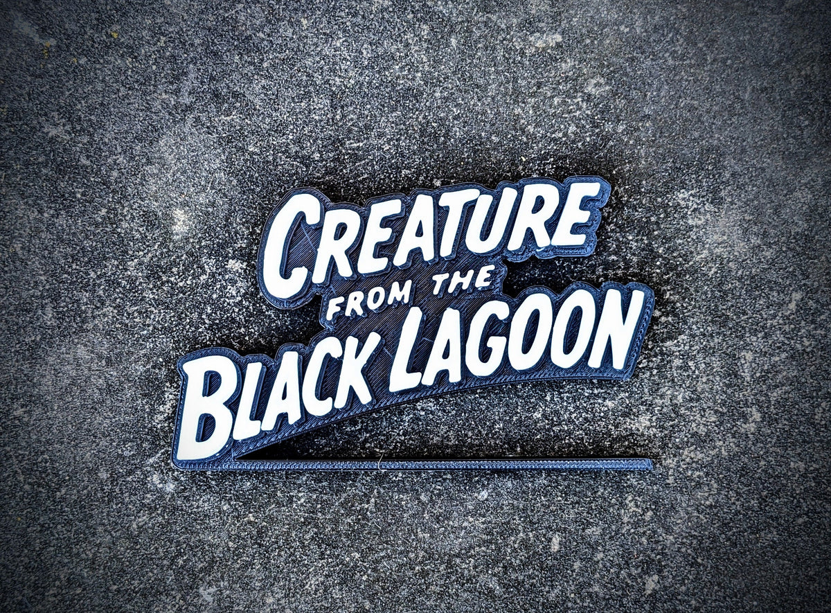 Creature from the Black Lagoon Logo Shelf Art, Movie Room Display, Diorama Title Display, product image 1
