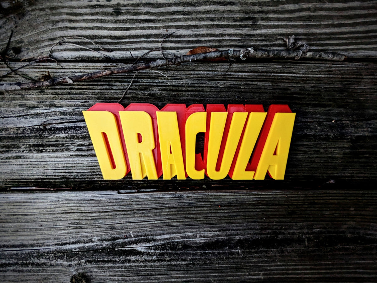 Dracula 1931 Movie Logo Film Collection Shelf Art Sign Display - Diorama Title Plaque, product image 3