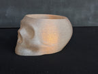 Skull LED Tea Light Holder 3D Printed Human Skull Relief Container