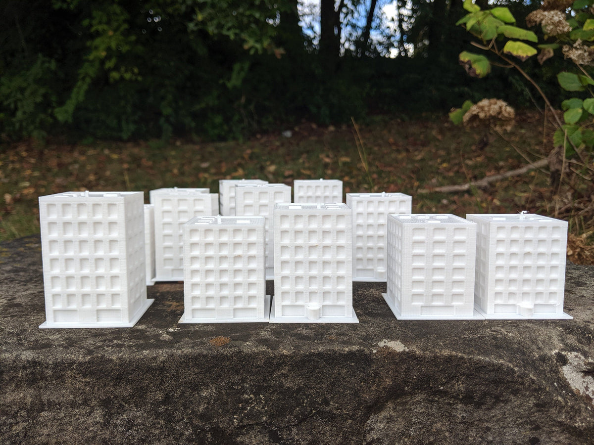 Monsterpocalypse Apartment Buildings Set, MonPoc 3D Printed Terrain, product image 1