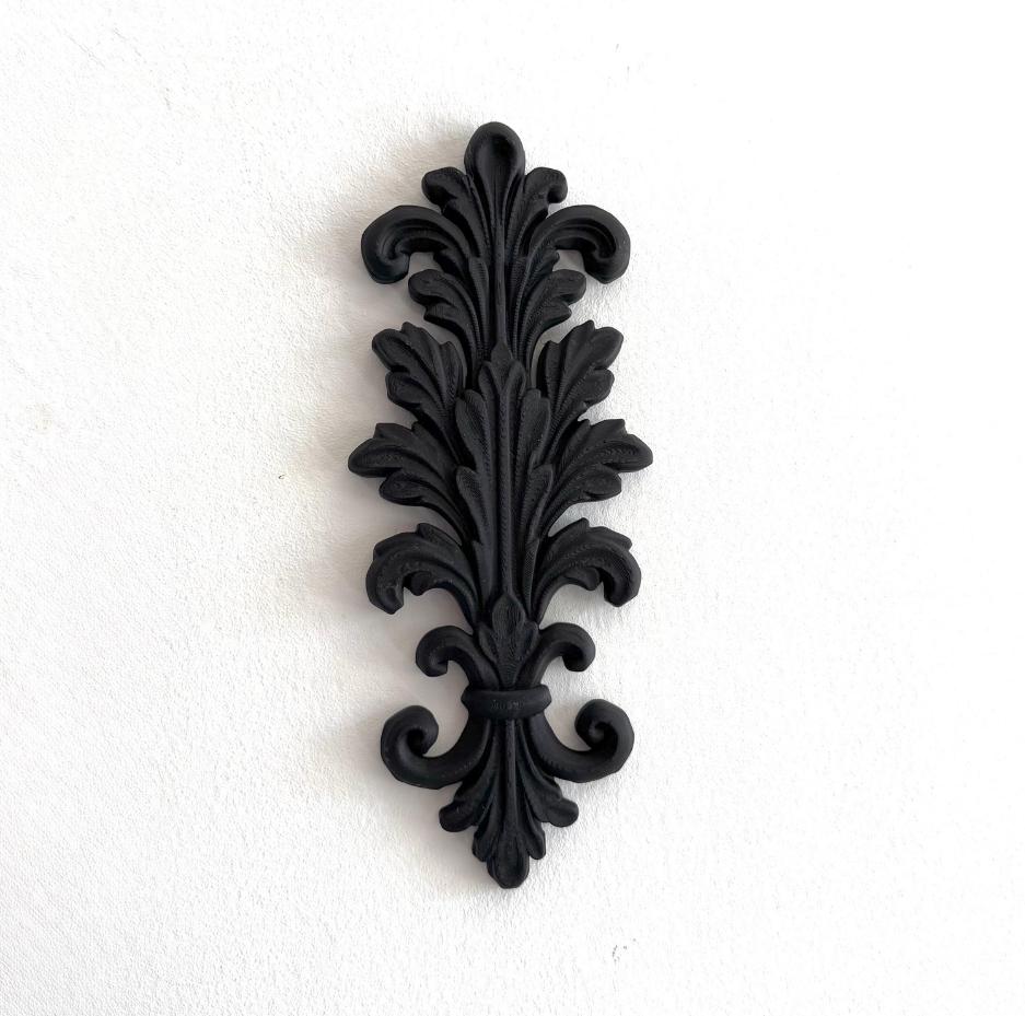Victorian Frond Wall Decor | Gothic Acanthus Filigree | Dark Ornate Architectural Accent | Moody Library Wall Art | Cathedral Inspired Decor