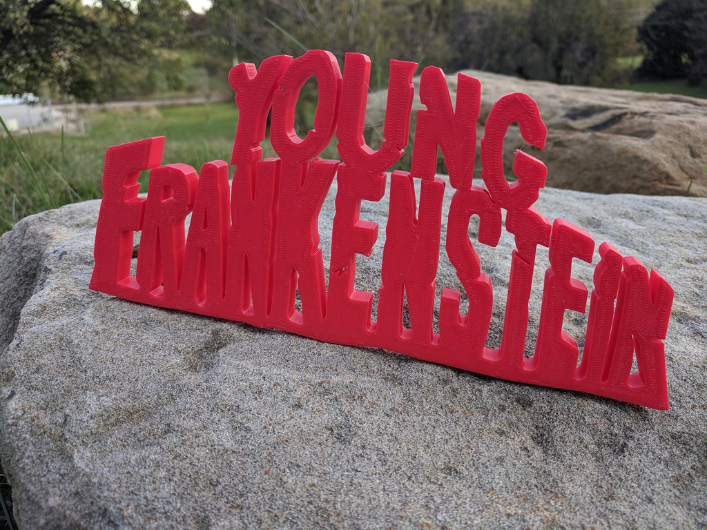 Young Frankenstein Movie Logo Shelf Display, Glow in the Dark