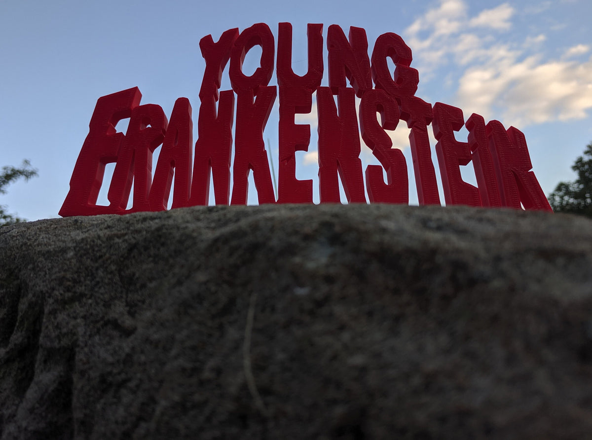 Young Frankenstein Movie Logo Shelf Display, Glow in the Dark