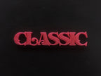 Colorful 3D-printed movie genre sign set on a black background — image 7 of 10