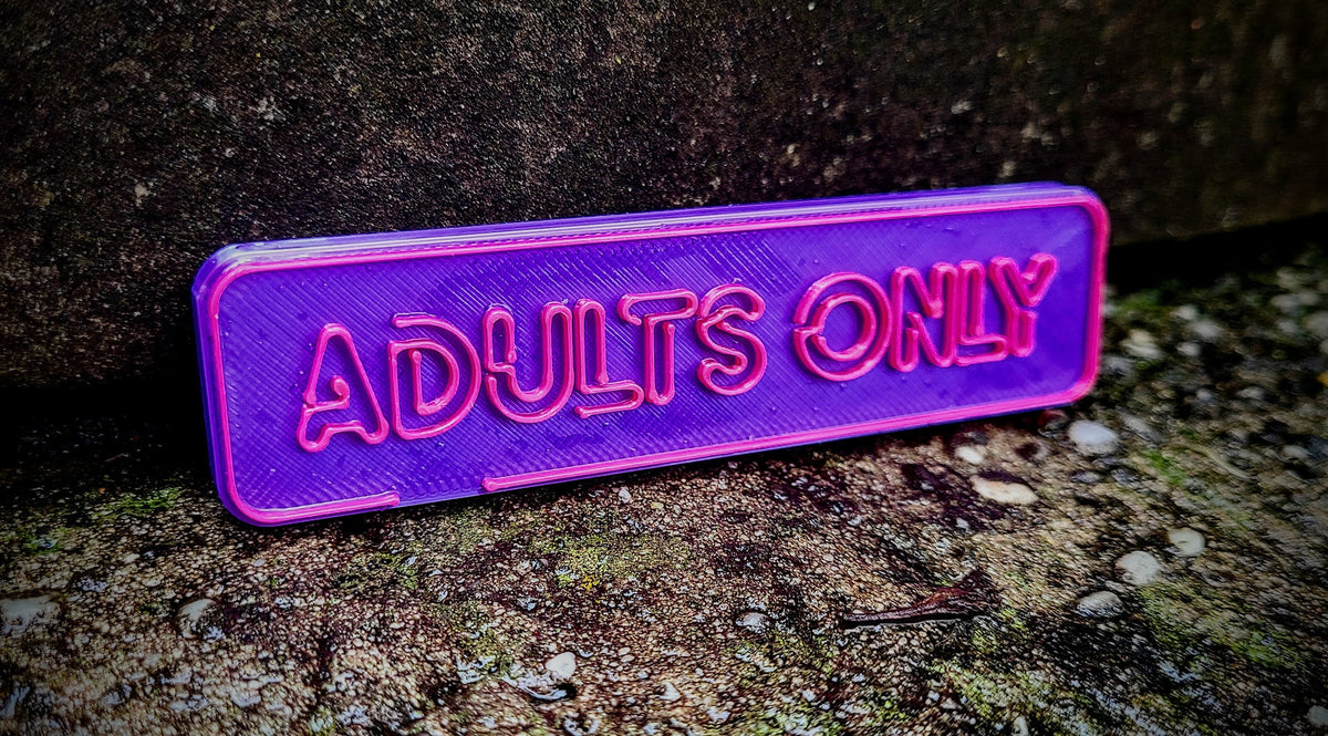Adults Only Shelf Sign – Neon Style — image 2 of 3