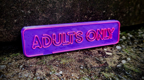 Adults Only Shelf Sign – Neon Style — image 2 of 3
