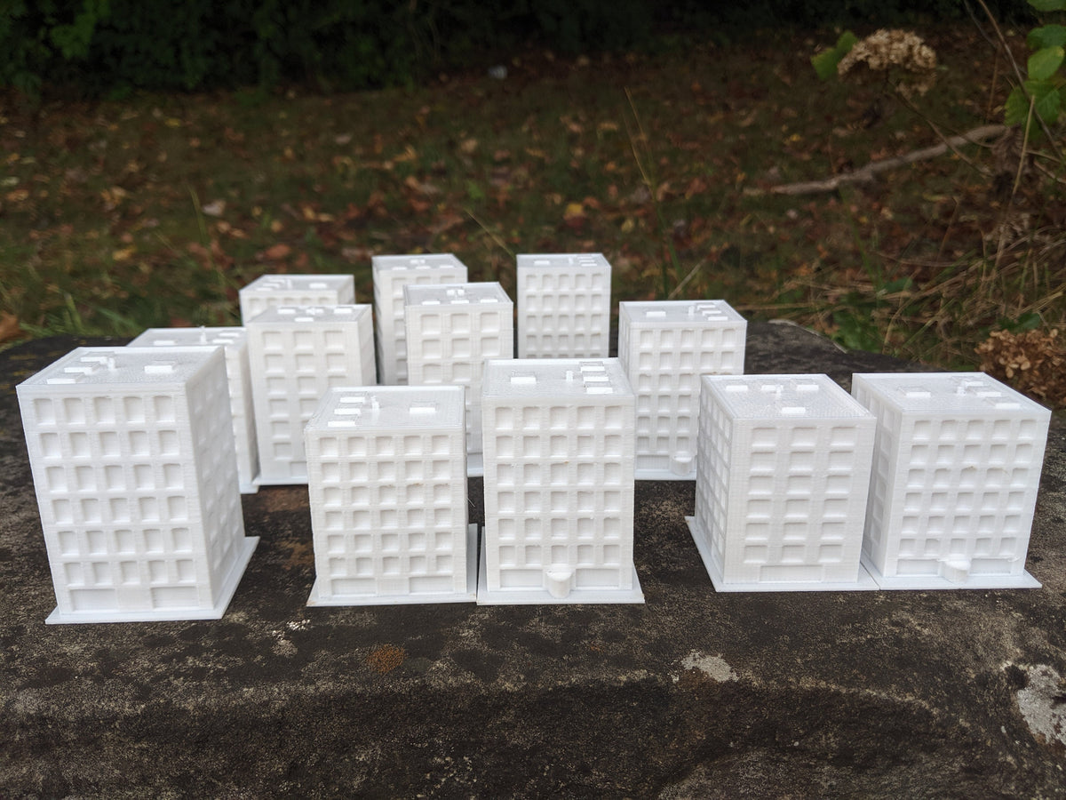 Monsterpocalypse Apartment Buildings Set, MonPoc 3D Printed Terrain, product image 5