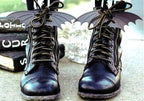 Bat Wings for Shoes – Lace-Up Gothic Shoe Accessories | Halloween Costume Add-On | Universal Fit for Boots, Sneakers & More