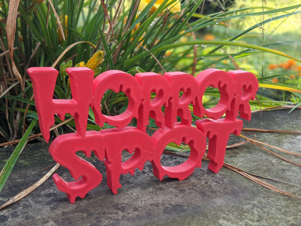 Horror Spot Shelf Art, Horror Genre Channel, Horror Gaming Film Collectors Logo Sign Signage