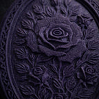Victorian Rose Wall Plaque – Oval Floral Relief Wall Art – Gothic Decor – Dark Academia Wall Sculpture – Botanical Wall Decor