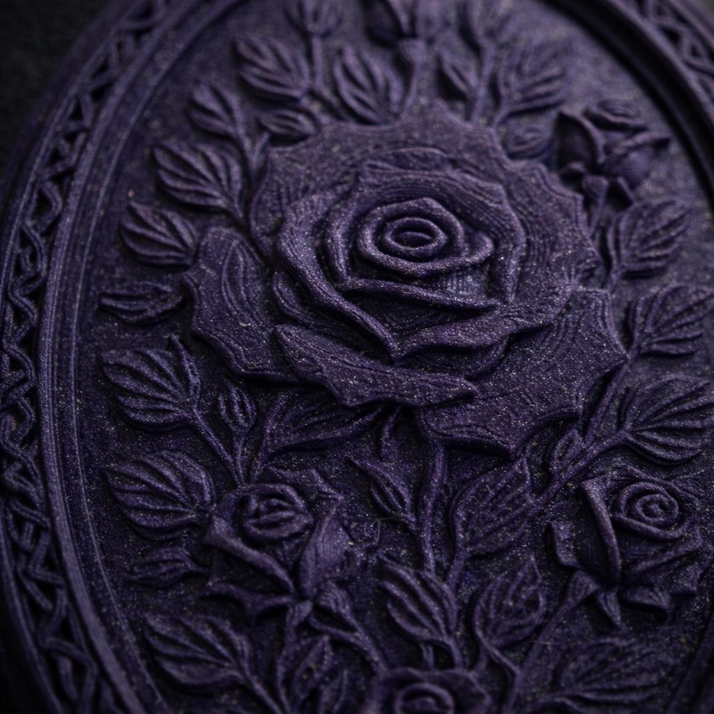 Victorian Rose Wall Plaque – Oval Floral Relief Wall Art – Gothic Decor – Dark Academia Wall Sculpture – Botanical Wall Decor