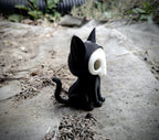 Spooky Cute Skeleton Cat Figurine – 3D Printed Gothic Decor, Halloween Gift, Creepy Cute Collectible