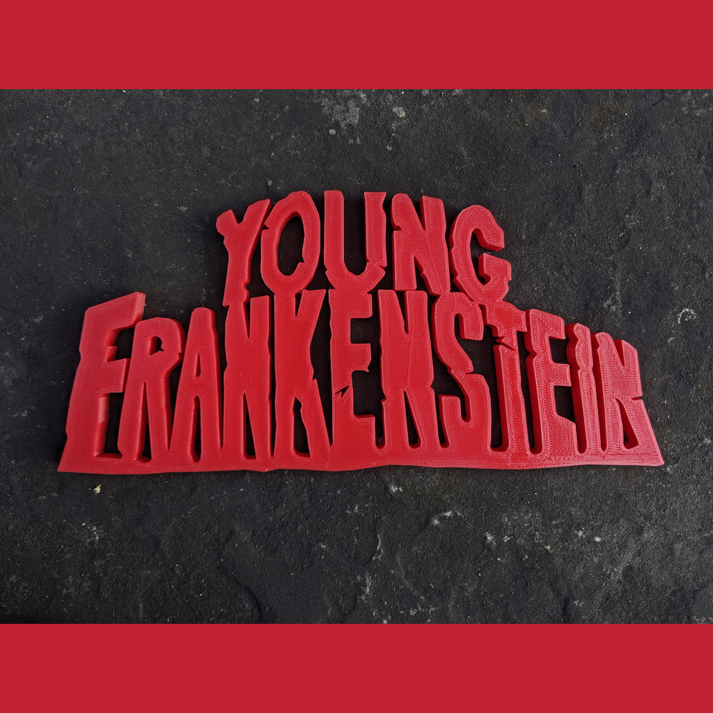 Young Frankenstein Movie Logo Shelf Display, Glow in the Dark
