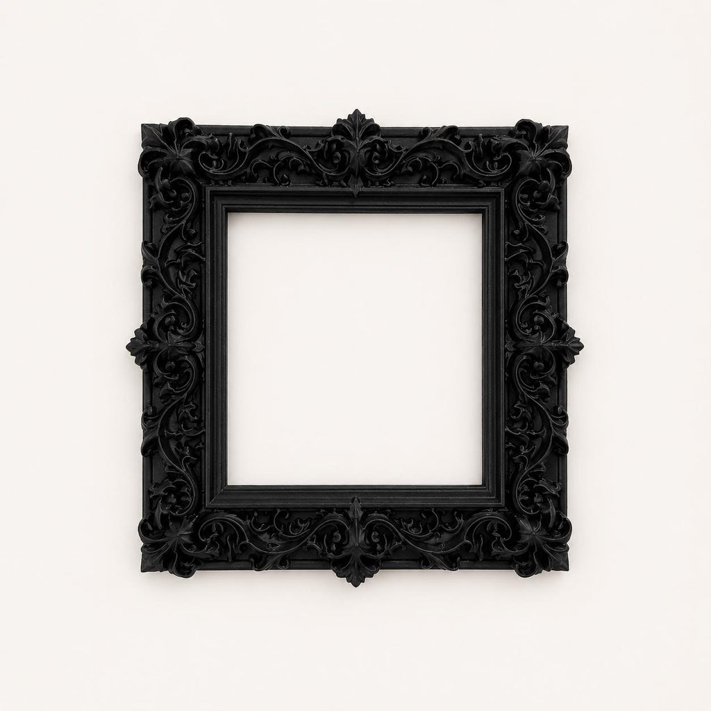 Gothic Ornate Picture Frame, Victorian Baroque Wall Frame, Black Decorative Frame, Dark Academia Wall Decor, Antique Style Frame, product image 2