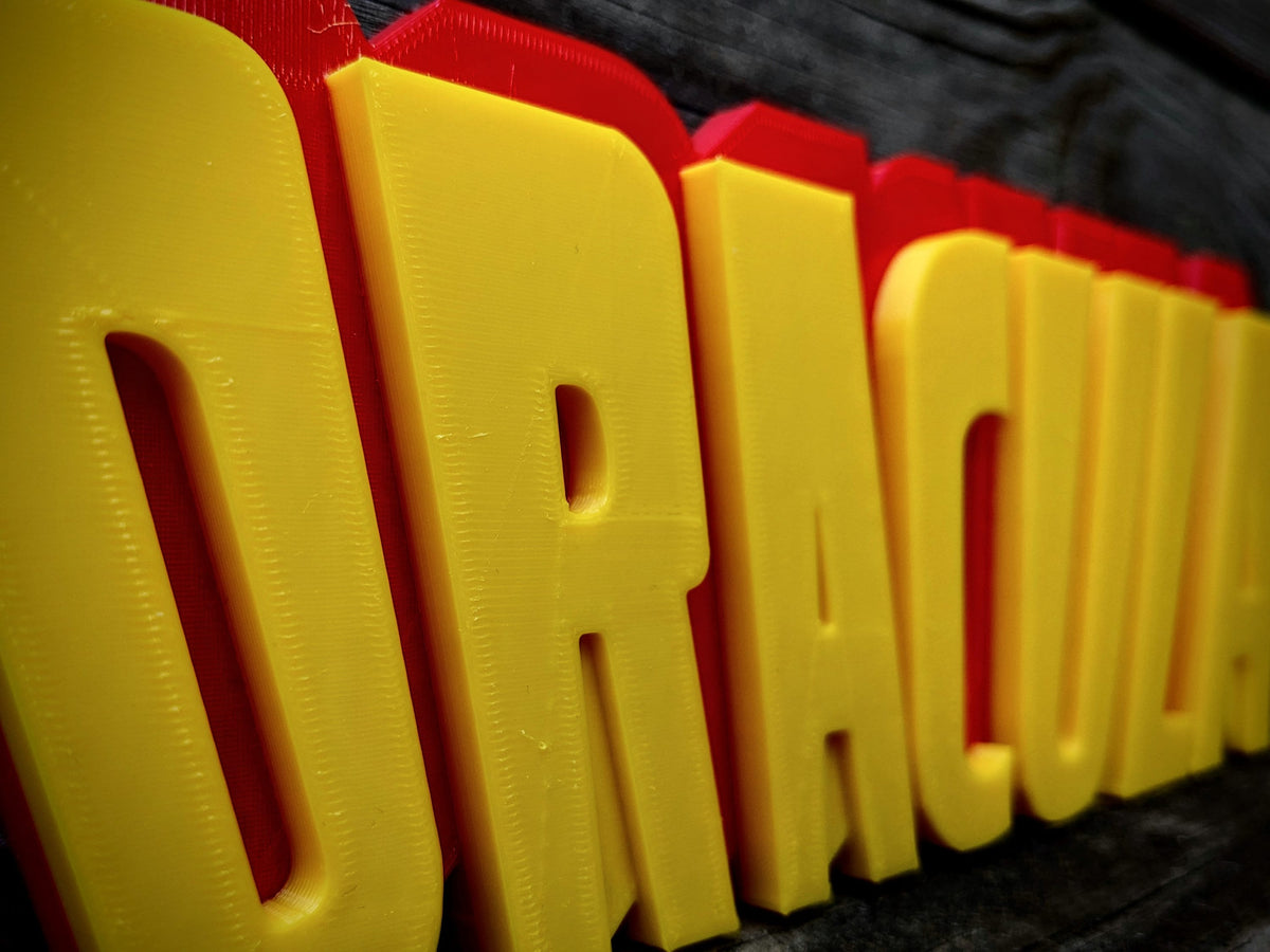 Dracula 1931 Movie Logo Film Collection Shelf Art Sign Display - Diorama Title Plaque, product image 2
