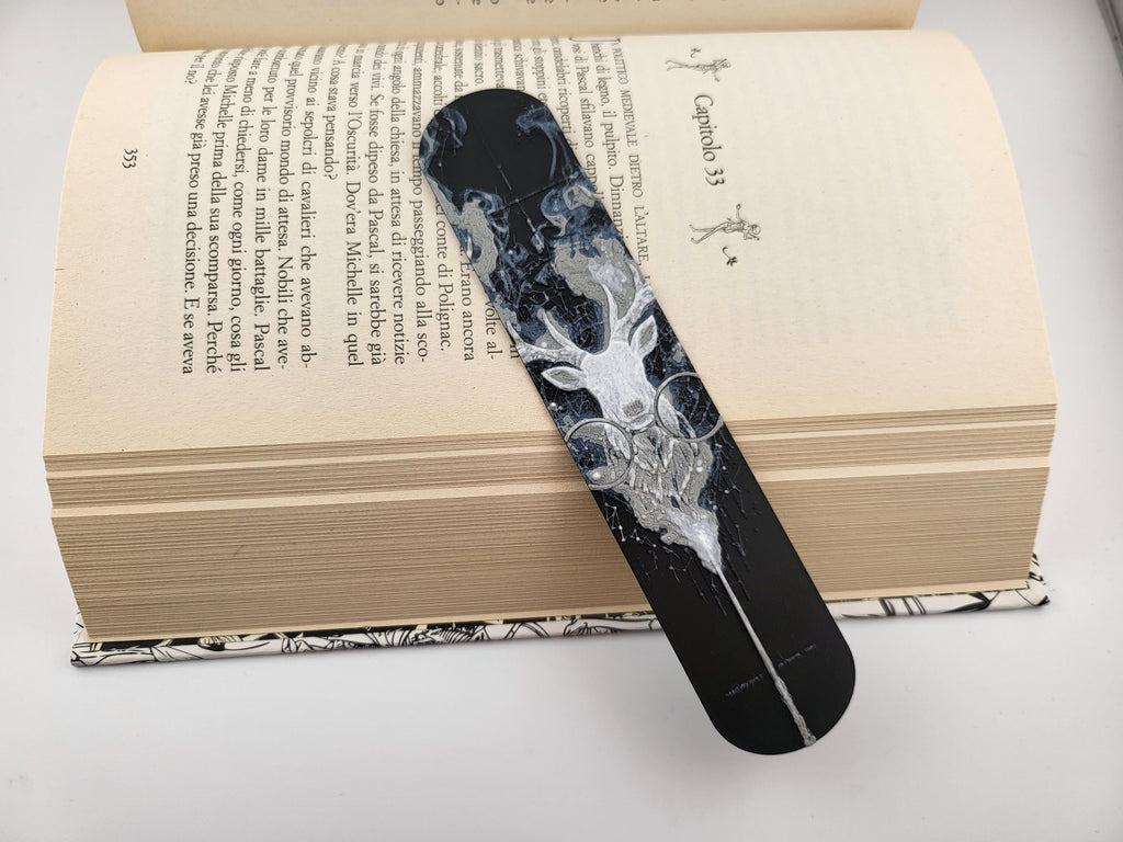 Conjuring Deer Stag Fantasy Bookmark Dark Magic Academia Page Holder Gothic Bookish Readers Gift