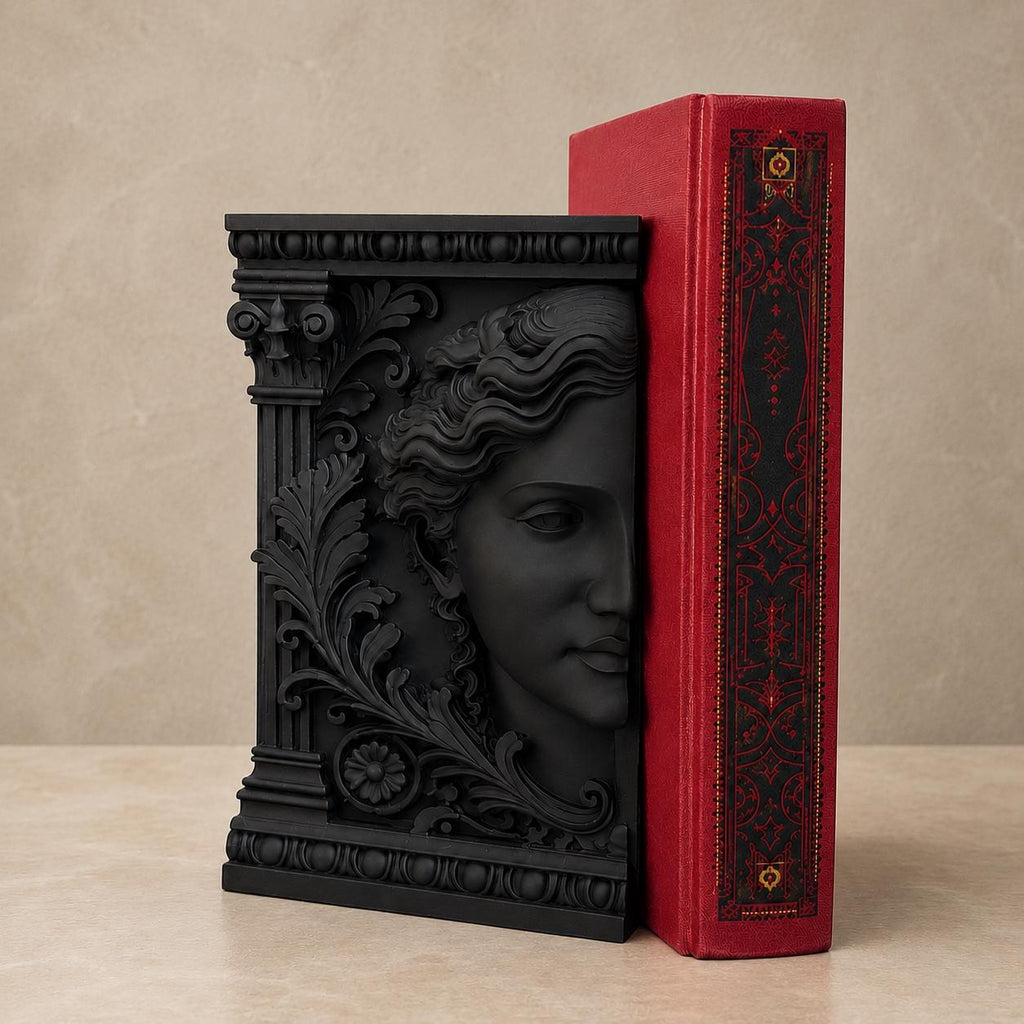 Venus Bookend, Classical Statue Book End, Ornate Library Decor, Roman Greek Bookshelf Accent, Dark Academia Shelf Decor, product image 1