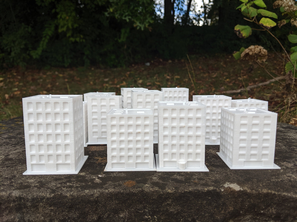 Monsterpocalypse Apartment Buildings Set, MonPoc 3D Printed Terrain, product image 3