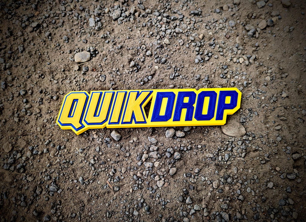 QuikDrop Sign – Nostalgic Blockbuster Inspired Video Return Drop Sign – Quik Drop Quick Drop Retro Decor, product image 1