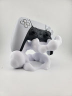 Abstract Cloud PS5 Controller Stand – Organic Blob DualSense Holder, Minimal White Gaming Desk Decor