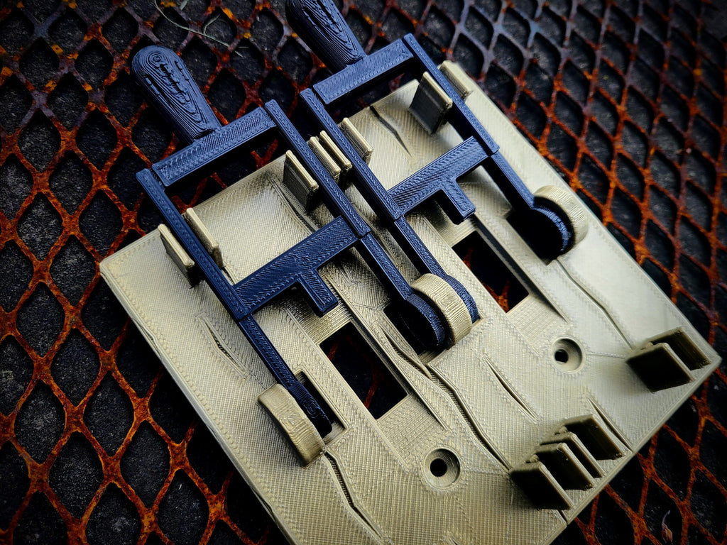 3D Printed Double Gang Frankenstein Light Switch Cover with Handles, product image 2