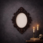 Ornate Baroque Oval Frame | Gothic Victorian Wall Decor | Dark Academia Antique Style Frame, product image 1