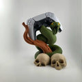Snake & Skulls PS5 Controller Stand – Venomous Gamer Desk Decor for DualSense, Horror Reptile Gift