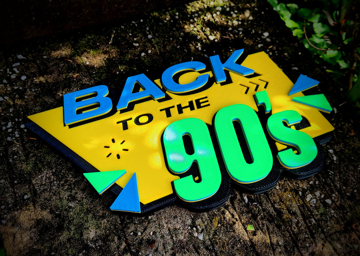 Back to 90s Shelf Display Collection Room Sign - Bookshelf Desk Decor for Retro and 1990's Era Lovers - Back to the Nineties, product image 2