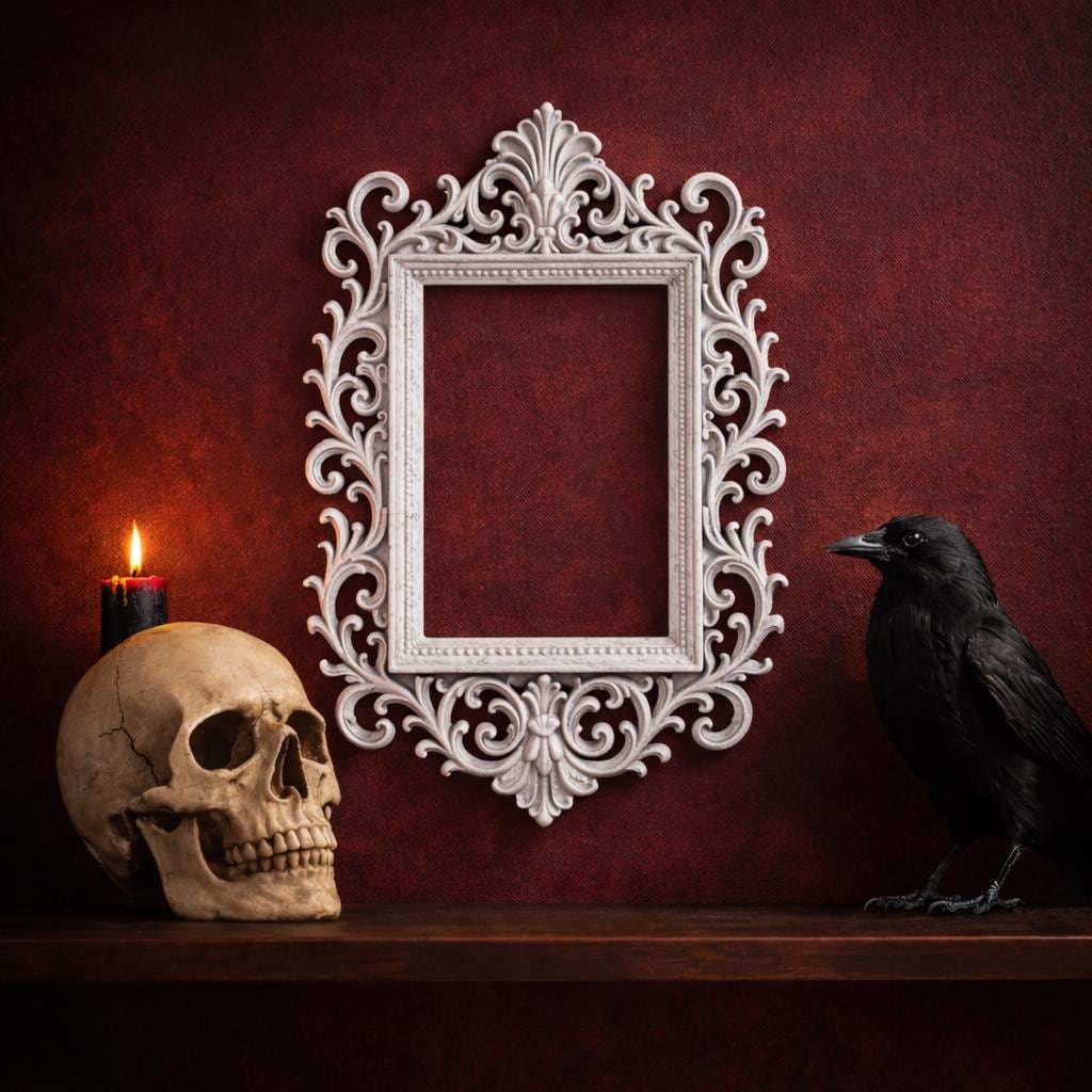 Ornate Baroque Wall Frame – Gothic Vintage Style Picture Frame for Mini Art, Photos & Altars, product image 1