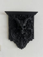 Gothic Skull Wall Shelf | Baroque Demon Corbel Decor | Dark Victorian Wall Accent | Alternative Home Decor | Horror Statement Piece