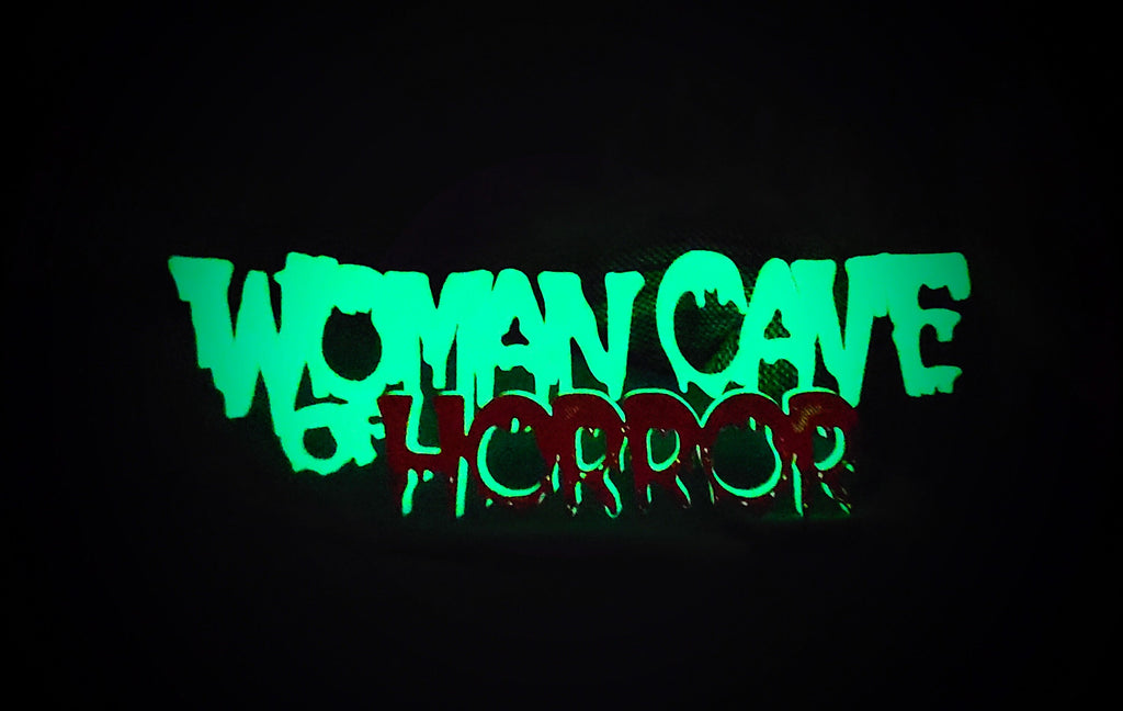 Woman Cave of Horror Sign Shelf Art, Woman's Den Room Signage Diorama - Gift for Horror Fans