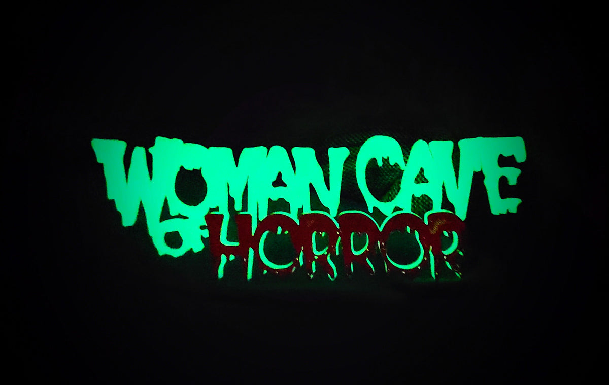 Woman Cave of Horror Sign Shelf Art, Woman's Den Room Signage Diorama - Gift for Horror Fans
