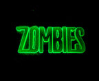 Zombies Wall Shelf Display Sign - Un-Dead Horror Themed Living Undead Stylized Pop Art Sign