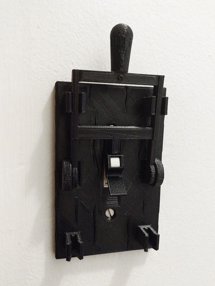 Frankenstein Light Switch 3D Printed Light Switch Cover and Handle, Frankenstein Mad Scientist Kids Bed Room, product image 4