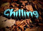 Chilling – Horror Bookshelf Genre Title Sign | Dripping Lettering Shelf Label | Book Nook Decor
