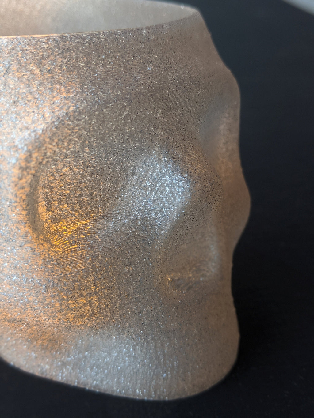 Skull LED Tea Light Holder 3D Printed Human Skull Relief Container