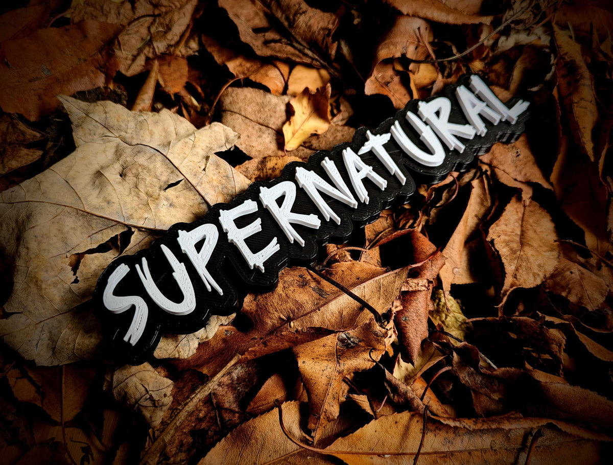 Supernatural – Horror Bookshelf Genre Title Sign | Dripping Lettering Shelf Label | Book Nook Decor