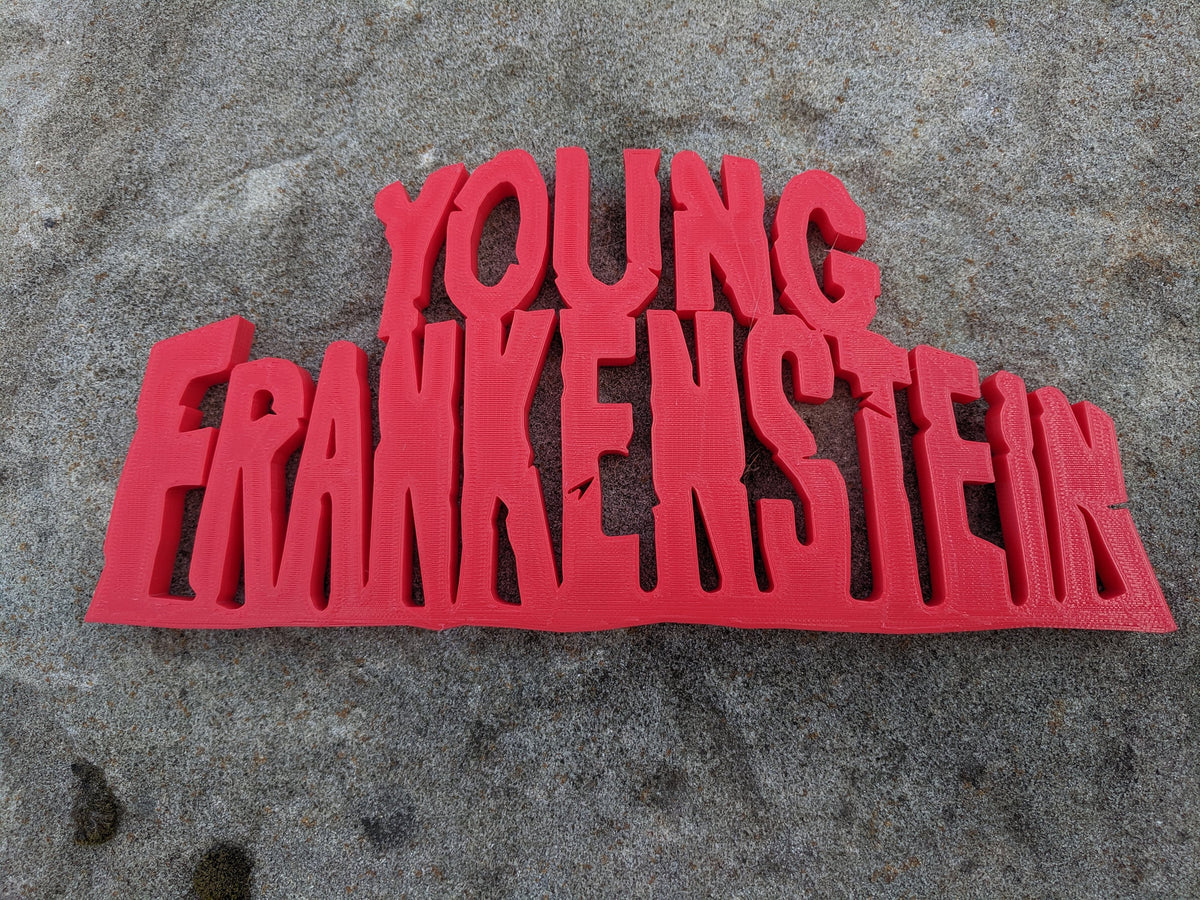 Young Frankenstein Movie Logo Shelf Display, Glow in the Dark
