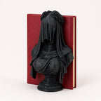 Sinister Bookend, Veiled Lady Book End, Gothic Library Decor, Dark Romance Bookshelf Accent, Black Statue Shelf Decor, Book Lover Gift
