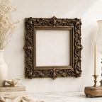 Gothic Ornate Picture Frame, Victorian Baroque Wall Frame, Black Decorative Frame, Dark Academia Wall Decor, Antique Style Frame, product image 1