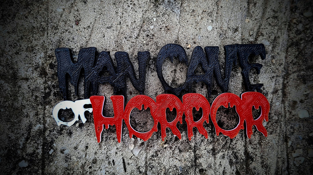 Man Cave of Horror Shelf Sign