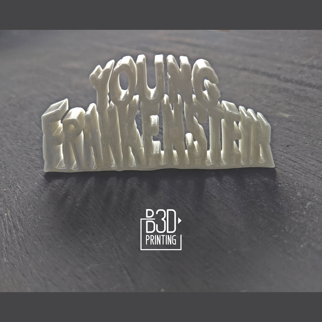Young Frankenstein Movie Logo Shelf Display, Glow in the Dark