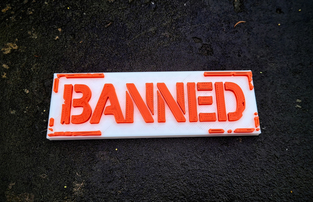 Banned Shelf Sign — image 2 of 5
