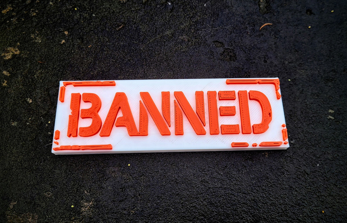 Banned Shelf Sign — image 2 of 5