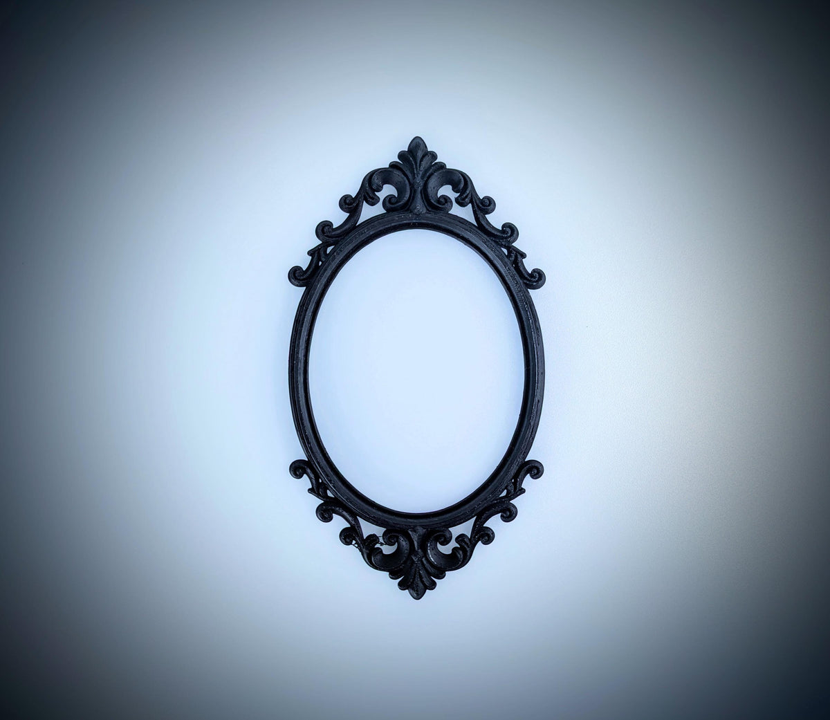 Gothic Ornate Oval Frame – Empty Baroque Wall Frame – Dark Gallery Wall Accent – Vintage Style Gothic Home Decor, product image 1