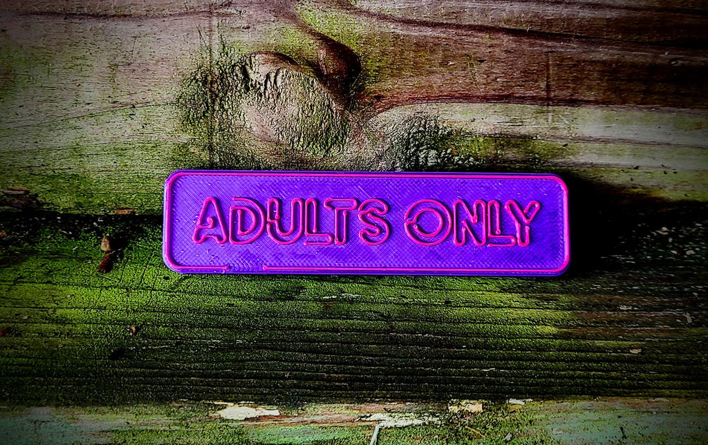 Adults Only Shelf Sign – Neon Style — image 3 of 3