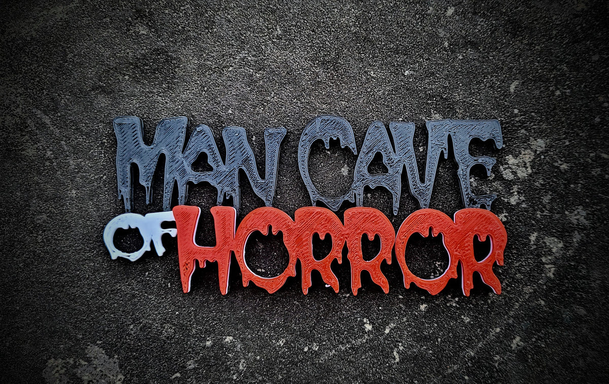 Man Cave of Horror Shelf Sign