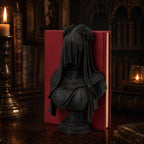 Sinister Bookend, Veiled Lady Book End, Gothic Library Decor, Dark Romance Bookshelf Accent, Black Statue Shelf Decor, Book Lover Gift